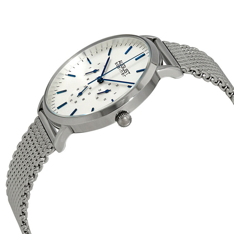 White Dial Mesh Bracelet Men's Watch