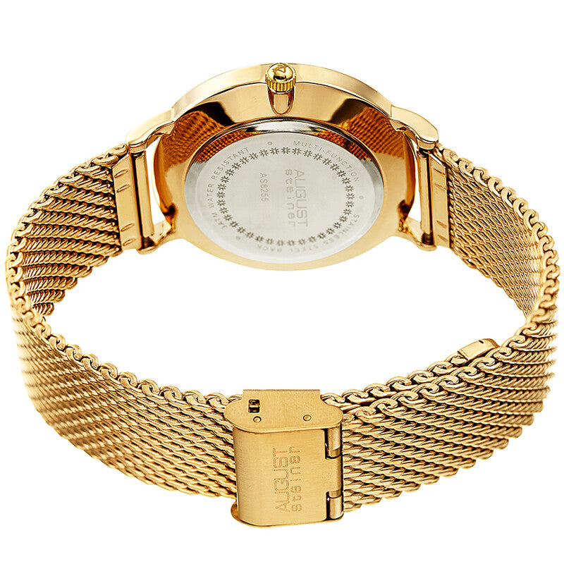 Mesh Bracelet White Dial Men's Watch