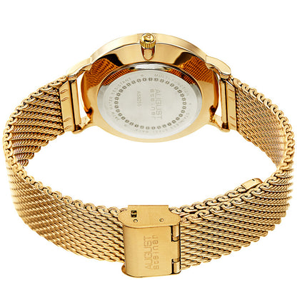 Mesh Bracelet White Dial Men's Watch