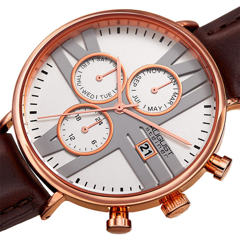 Multifunction Silver Dial Ladies Watch