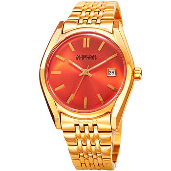 Quartz Orange Dial Ladies Watch