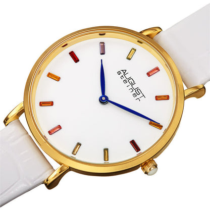 Quartz White Dial Ladies Watch