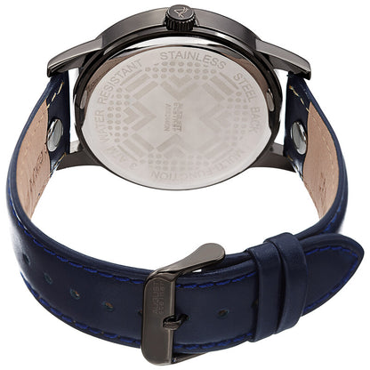 Retrograde Blue Dial Blue Leather Men's Watch