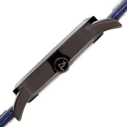 Retrograde Blue Dial Blue Leather Men's Watch