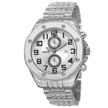 Quartz Silver Dial Silver-tone Alloy Men's Watch