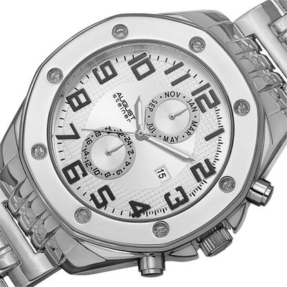 Quartz Silver Dial Silver-tone Alloy Men's Watch