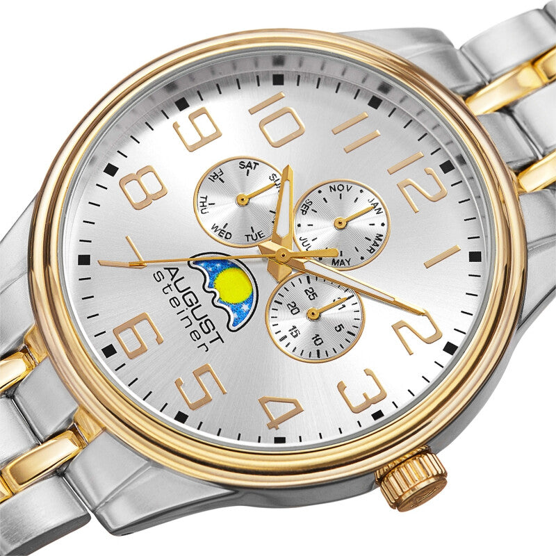 Quartz Multi-function Silver Dial Men's Watch