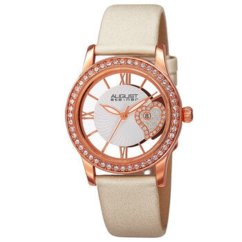Quartz Crystal White Dial Ladies Watch