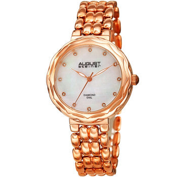 Quartz Diamond White Dial Ladies Watch