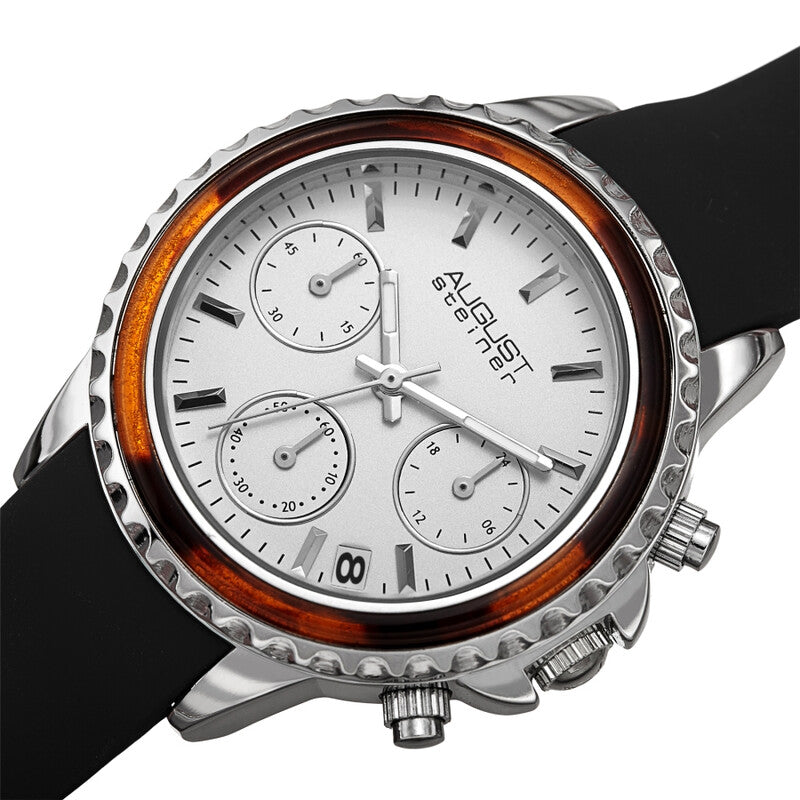 Chronograph Quartz White Dial Ladies Watch