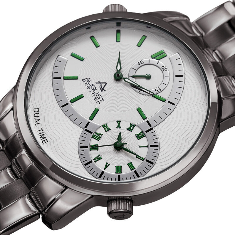 Quartz White Dial Stainless Steel Men's Watch