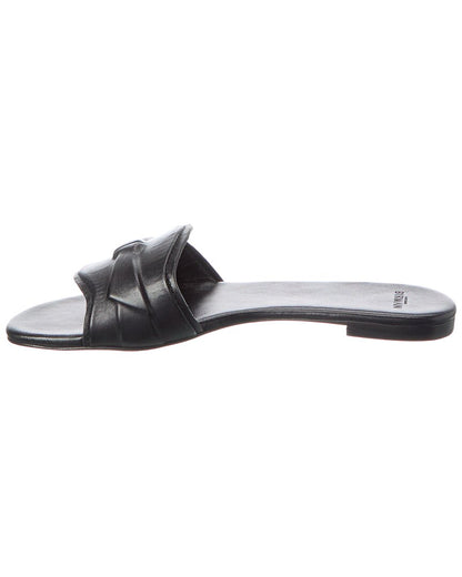 padded clarita leather slide