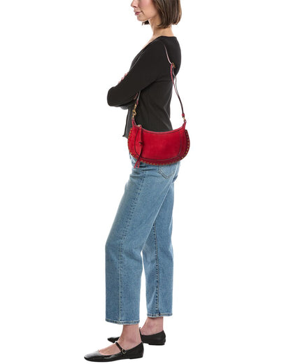 oskan moon suede hobo bag