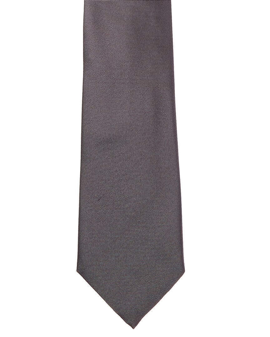 brown silk tie