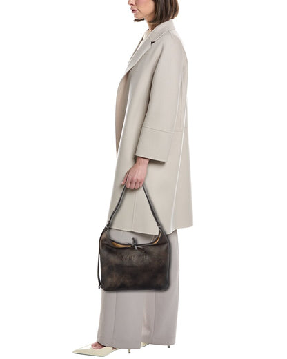 logo leather hobo bag