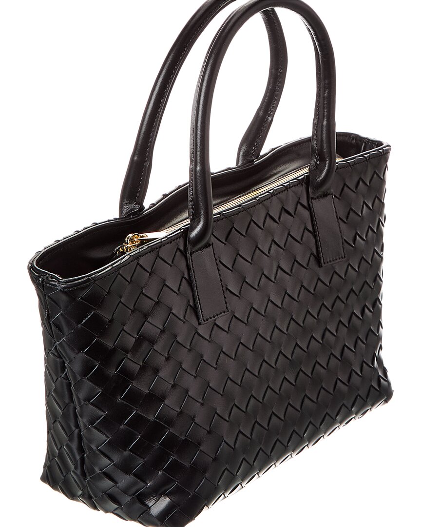 anya hand-woven leather satchel