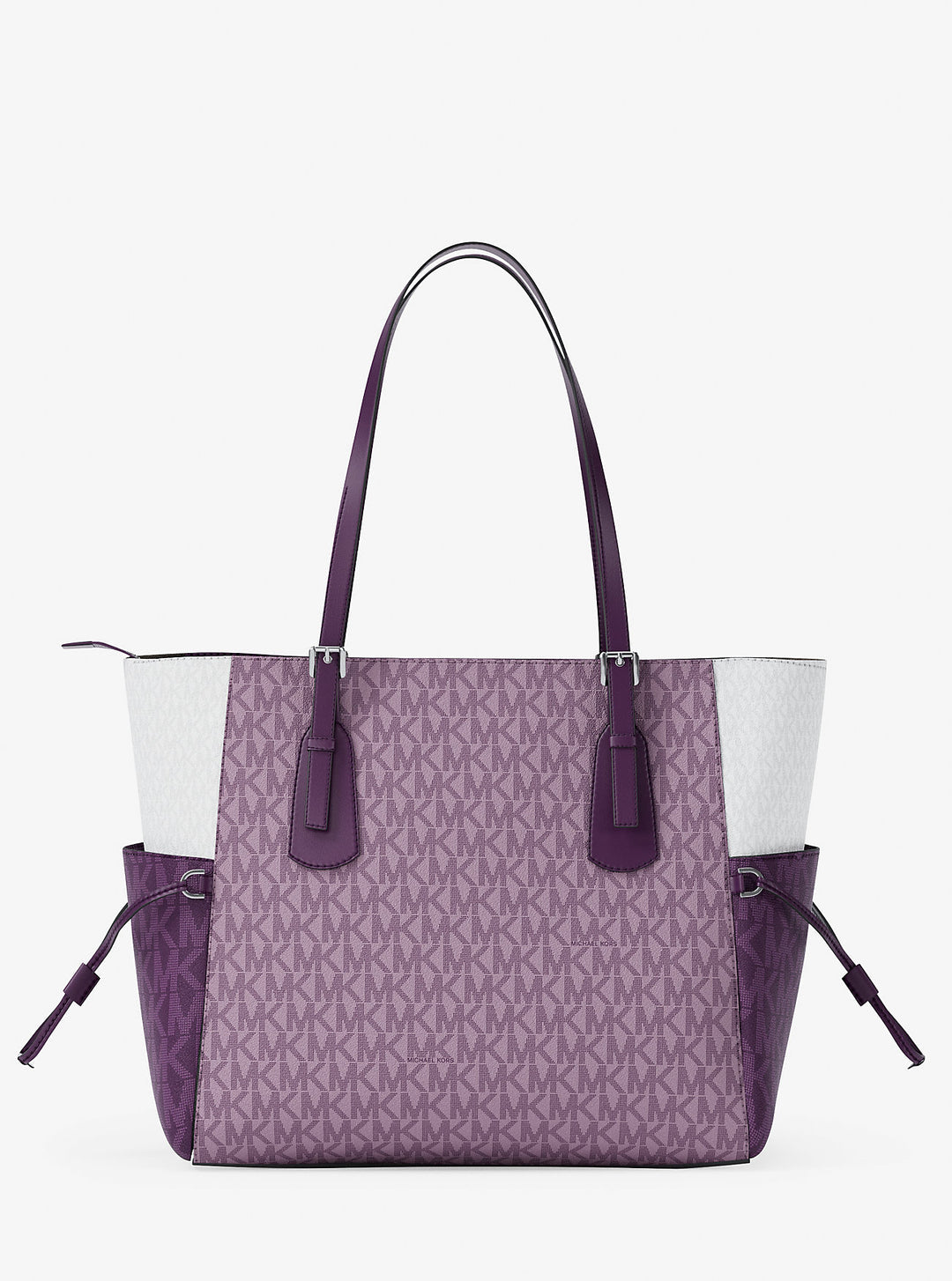 voyager large color-block signature logo tote bag