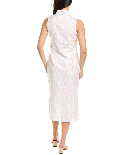 linen-blend midi tunic