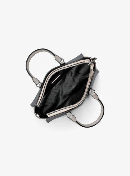 arden small color-block signature logo messenger bag