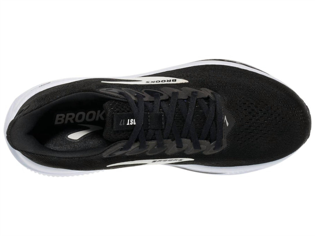 men's ghost 17 sneaker in black/grey/white