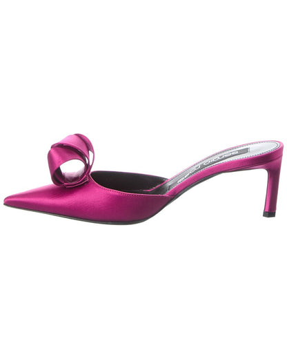 bigoudi satin mule