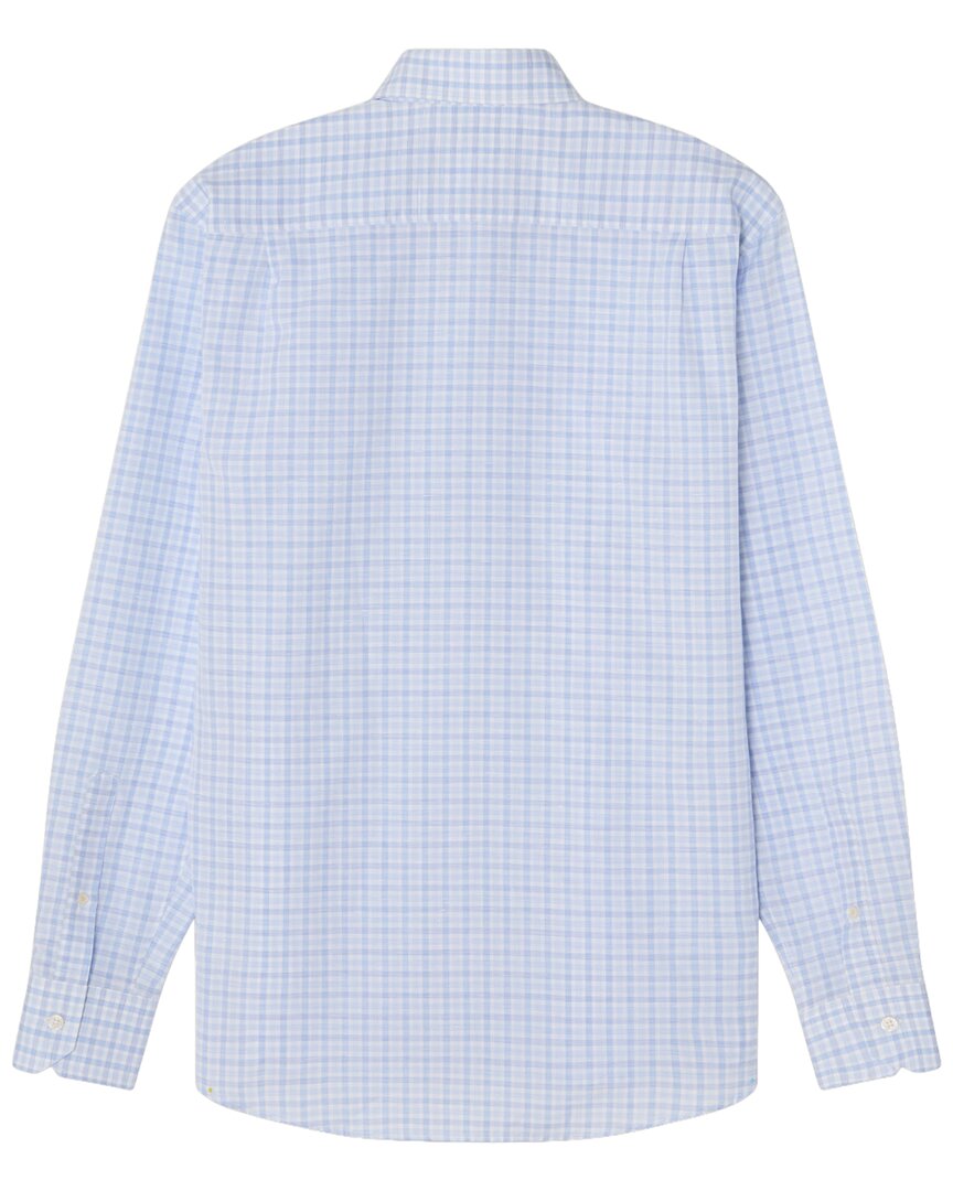 reynolds check linen-blend shirt