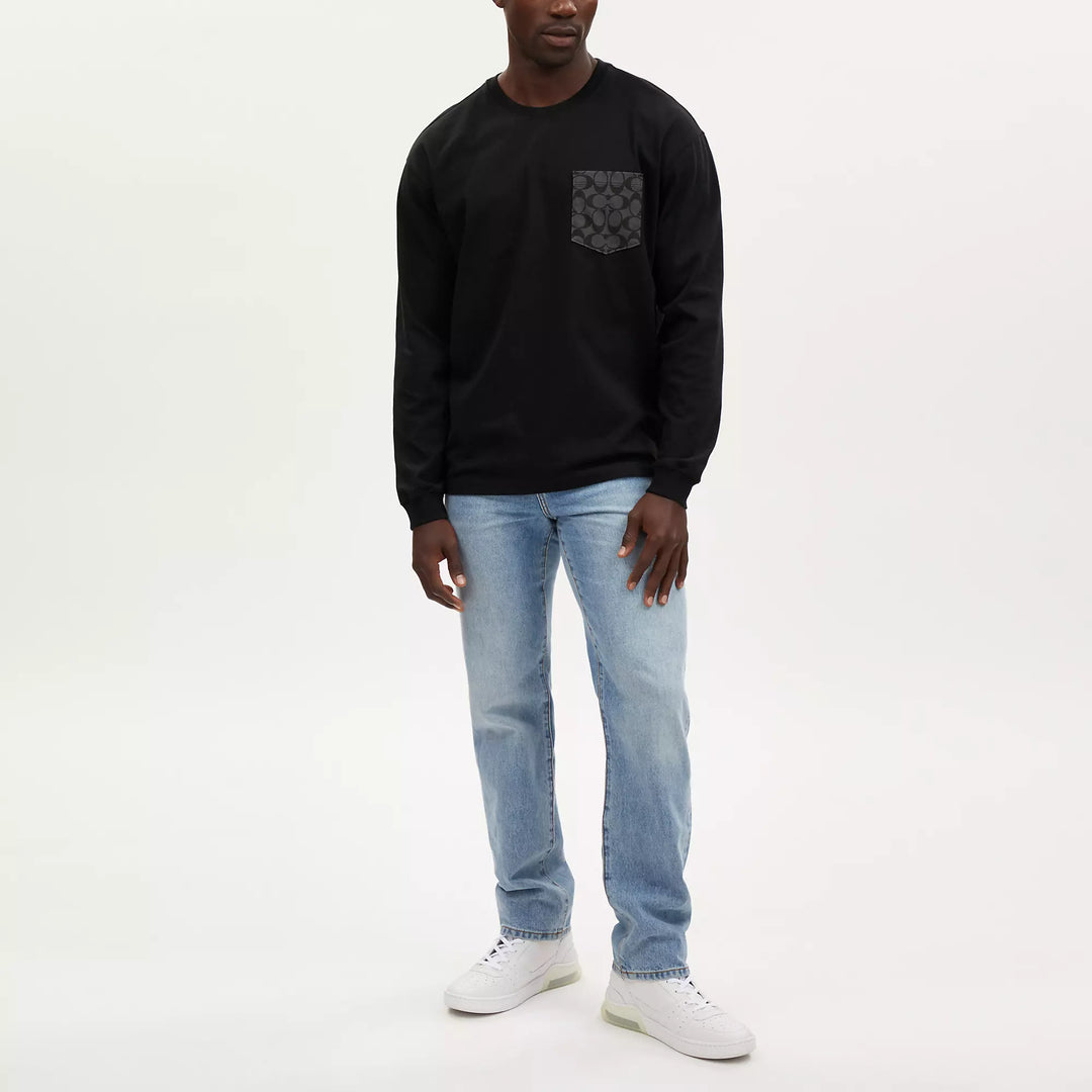 signature long sleeve t shirt in organic cotton