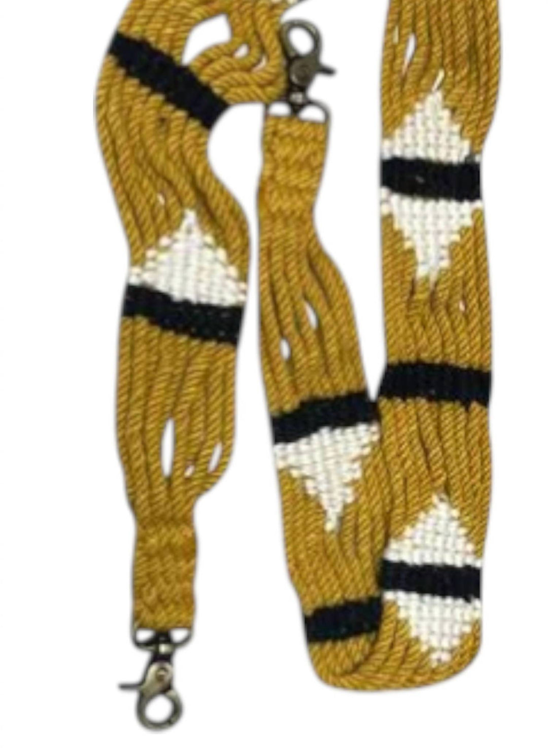 women's hand weaved bag strap in pattern