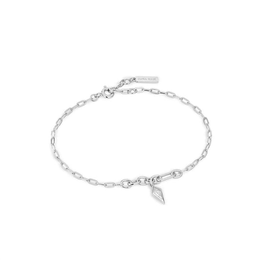One Size - silver with clear stone