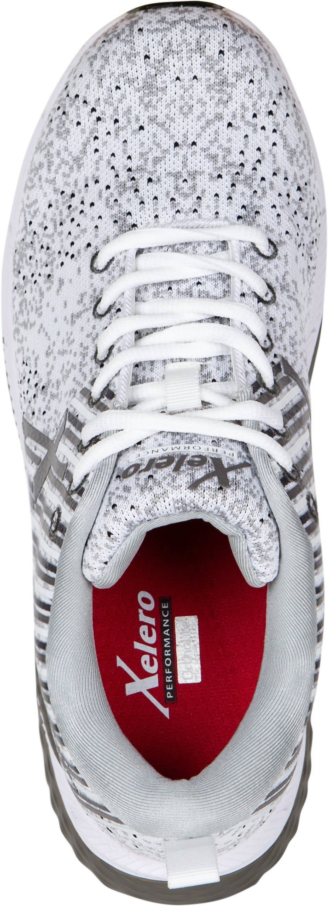 men's steadfast running shoe in white/grey