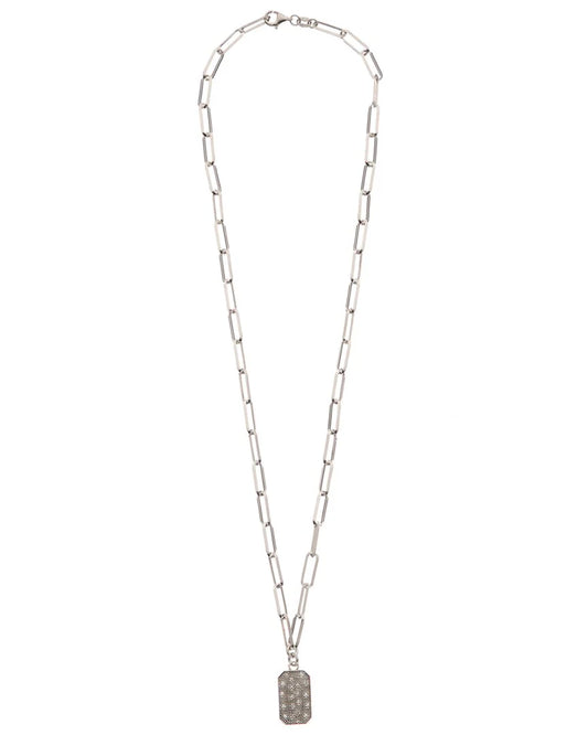 18k over silver 0.12 ct. tw. diamond necklace