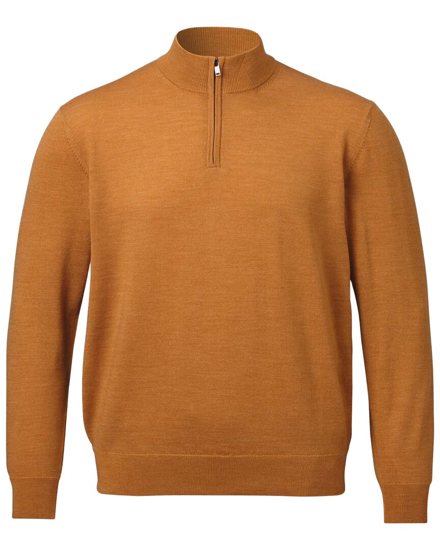 merino wool zip neck sweater