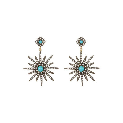 starburst earrings silver