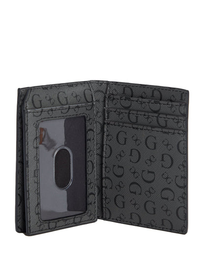 guess logo l-fold wallet