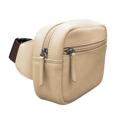 zip belt bag in bone