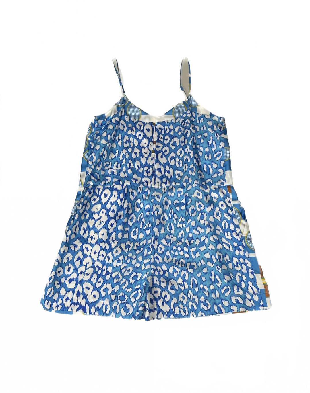 women's tennis racquet midi romper in multicolor