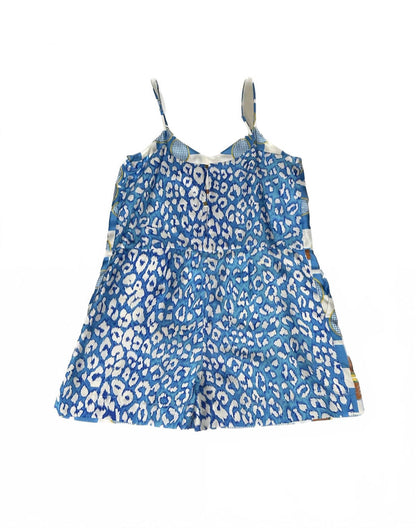 women's tennis racquet midi romper in multicolor