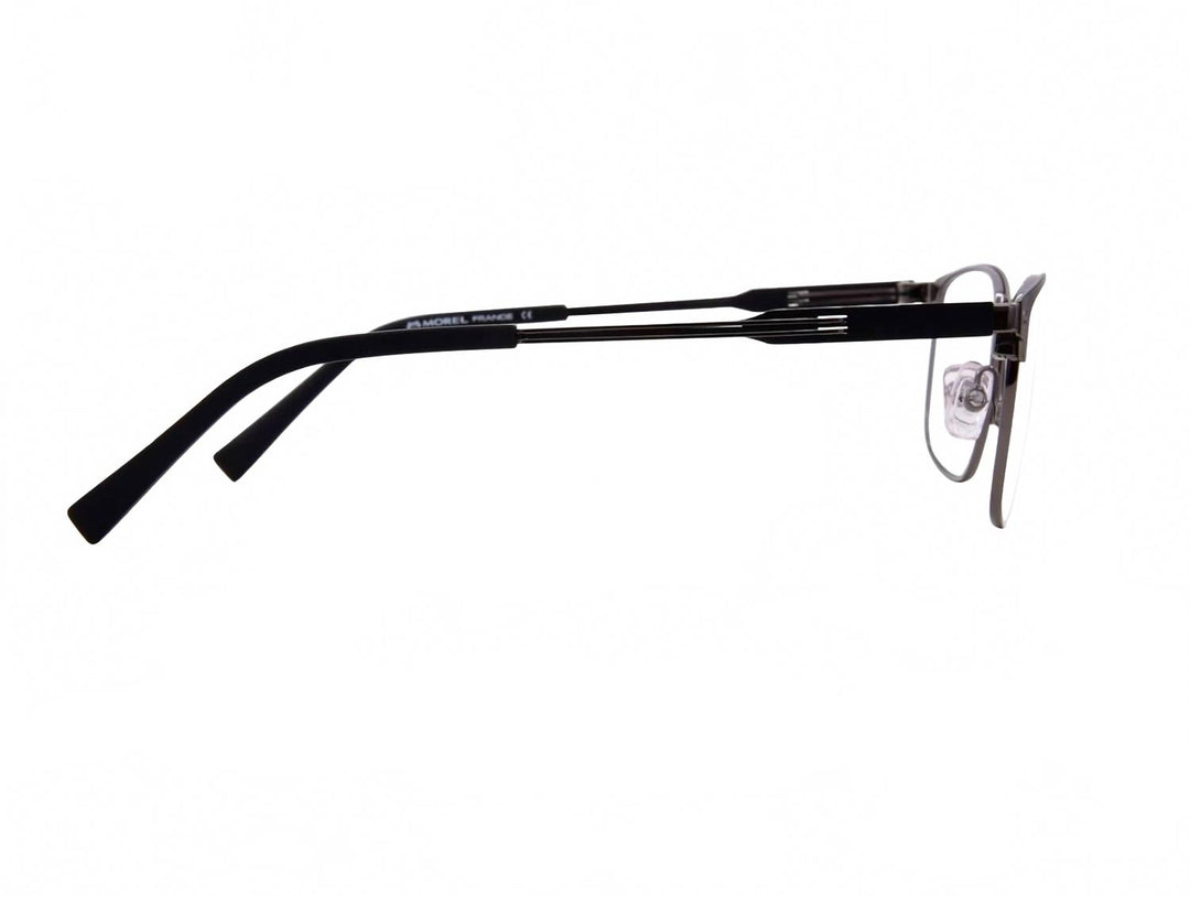 men's 40144n rectangle eyeglasses in matte black