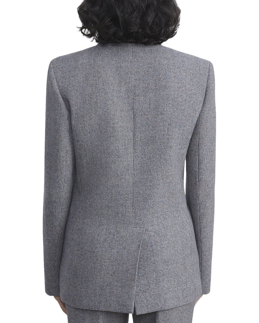 double breasted wool-blend blazer