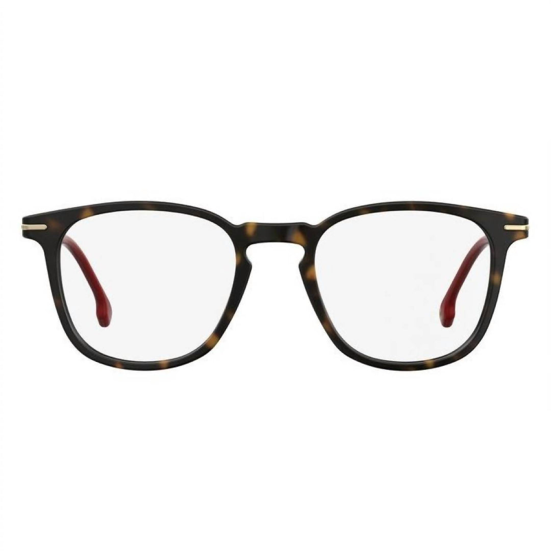 unisex 156/v 086 145 eyeglasses in tortoise with red and gold temples
