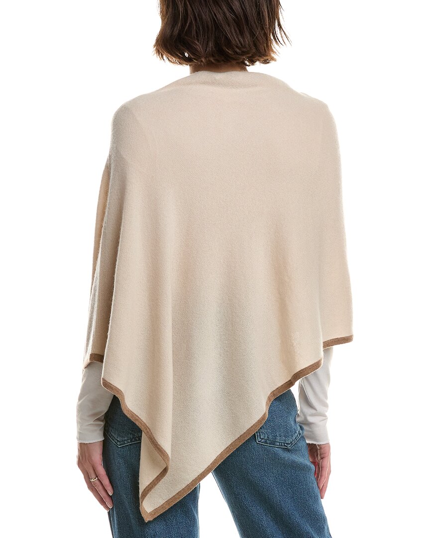sofiacashmere tipped wool & cashmere-blend knit poncho