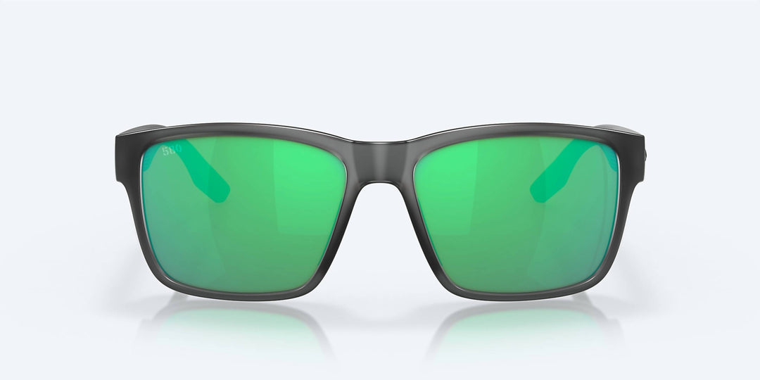 men's paunch polarized sunglasses in matte smoke crystal/green mirror 580g