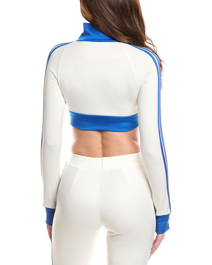 4 stripes two-way zipper cropped track jacket