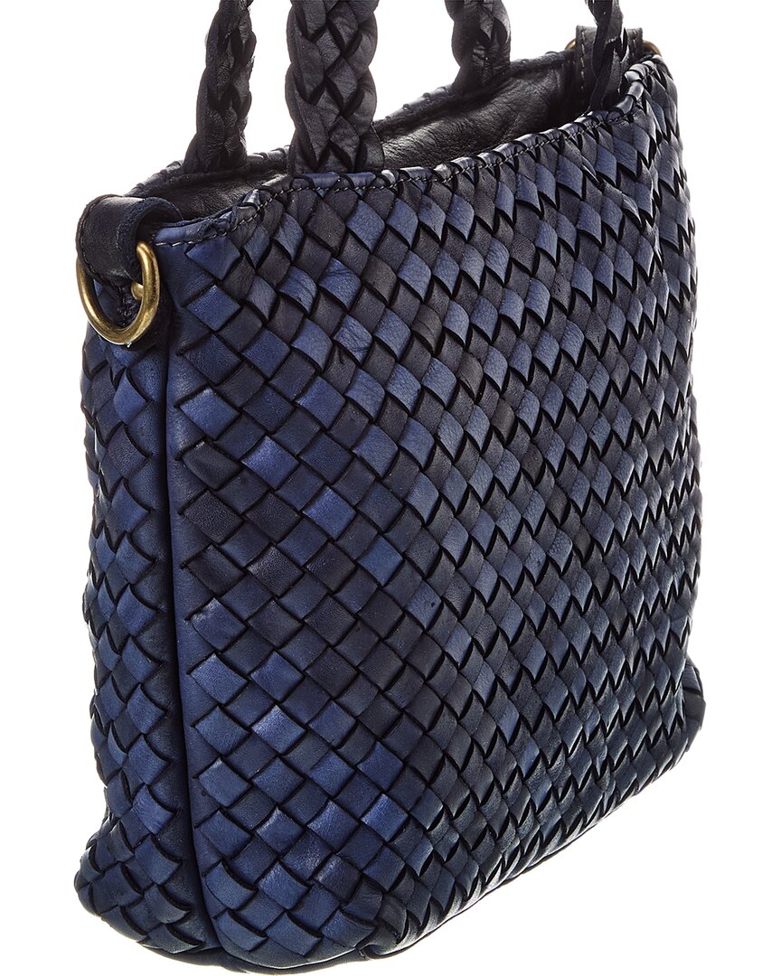 marie hand woven leather tote