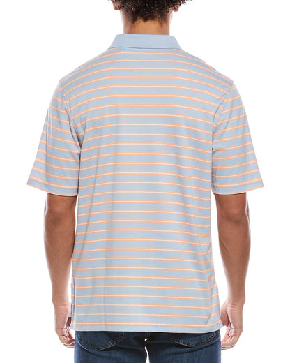 framed stripe polo shirt