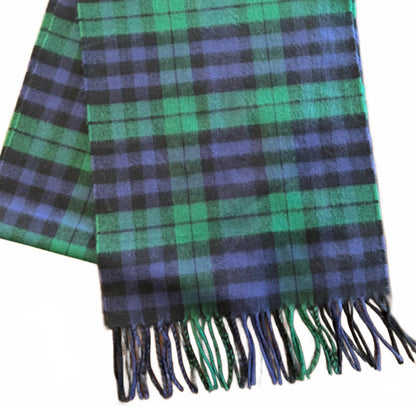 unisex premium cashmere scarf in green/navy
