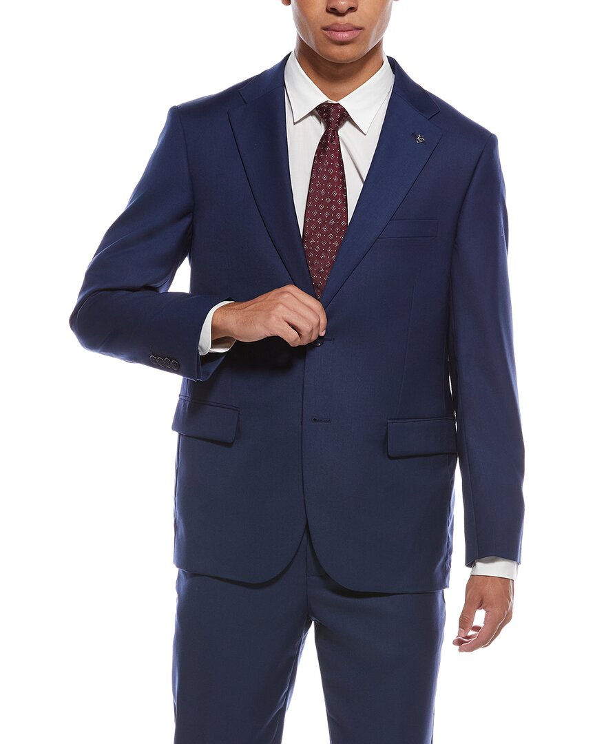 2pc suit with flat front pant
