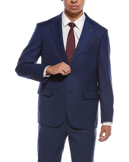 2pc suit with flat front pant
