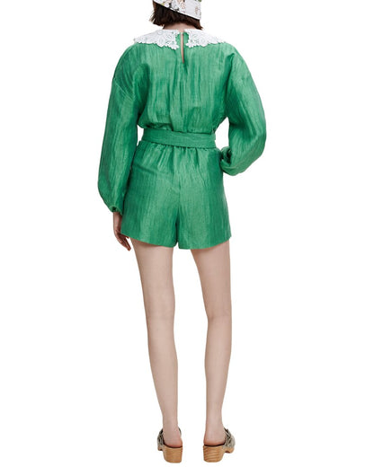 linen-blend romper