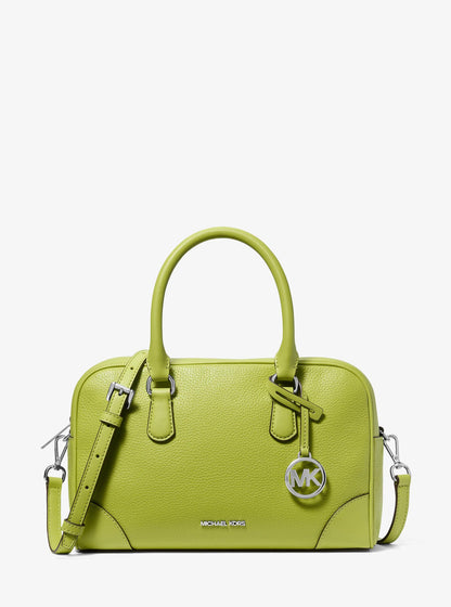 thompson medium pebbled leather satchel